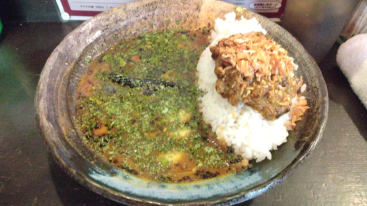 カレーノトリコ あいがけカレー エビ スパイスカレー