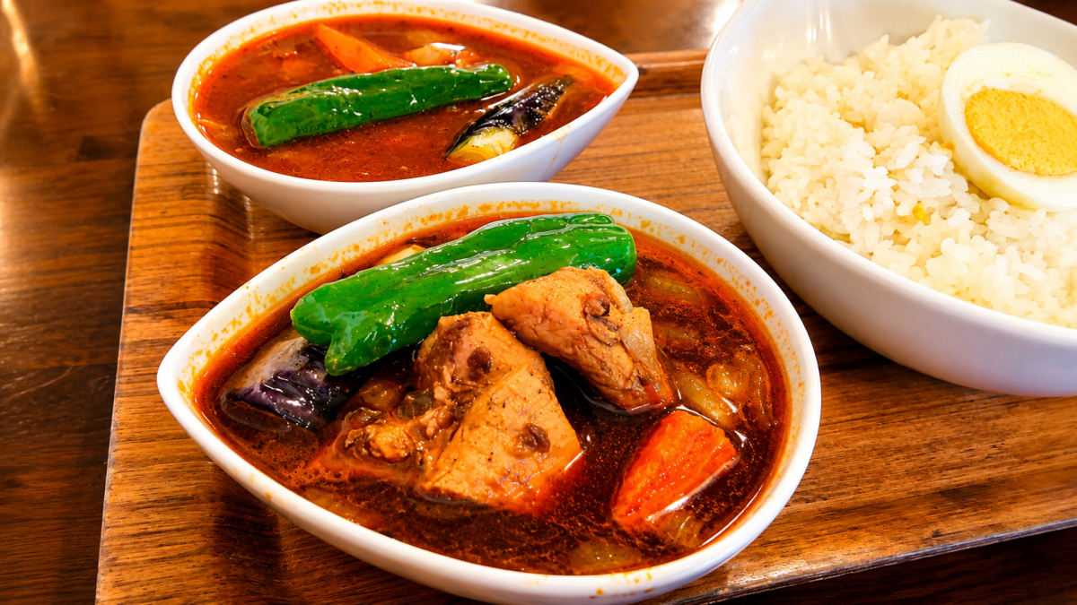 スープカレー屋 鴻（オオドリー）神田駿河台店の赤黒2種のスープカレー チキン（骨なし）実食レビュー